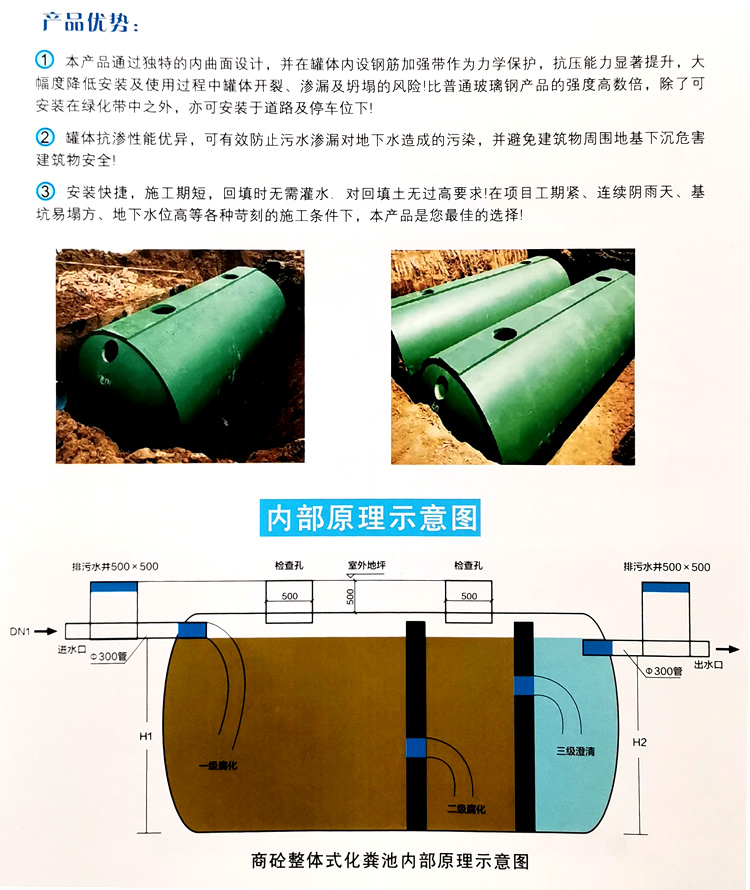 安仁玻璃钢化粪池